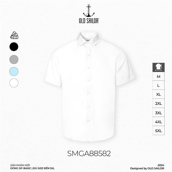  Áo sơ mi mango Old Sailor - White - SMGA88582 - Big Size Upto 5XL 
