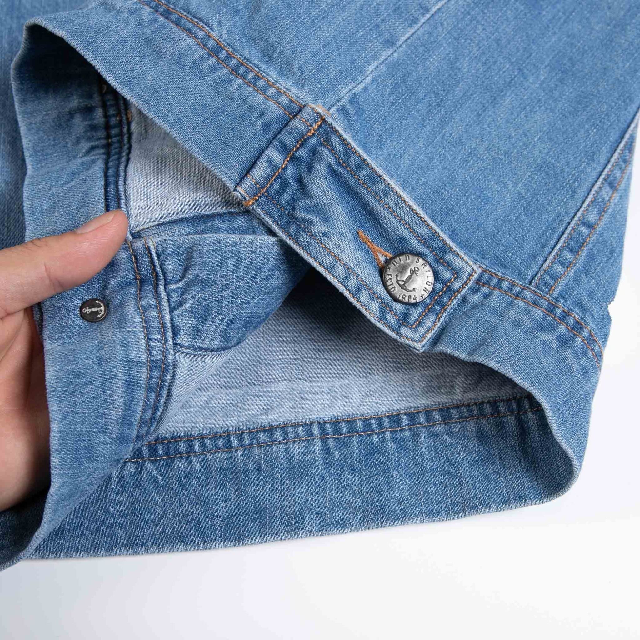  Áo Khoác Denim Phom oversize Old Sailor - JKIN 44639 - Big size upto 4XL 