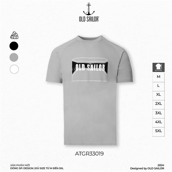  Áo Thun Nam Raglan Vải Aero Cool Old Sailor - ATGR 33019 - Big Size Upto 5XL - 2024 