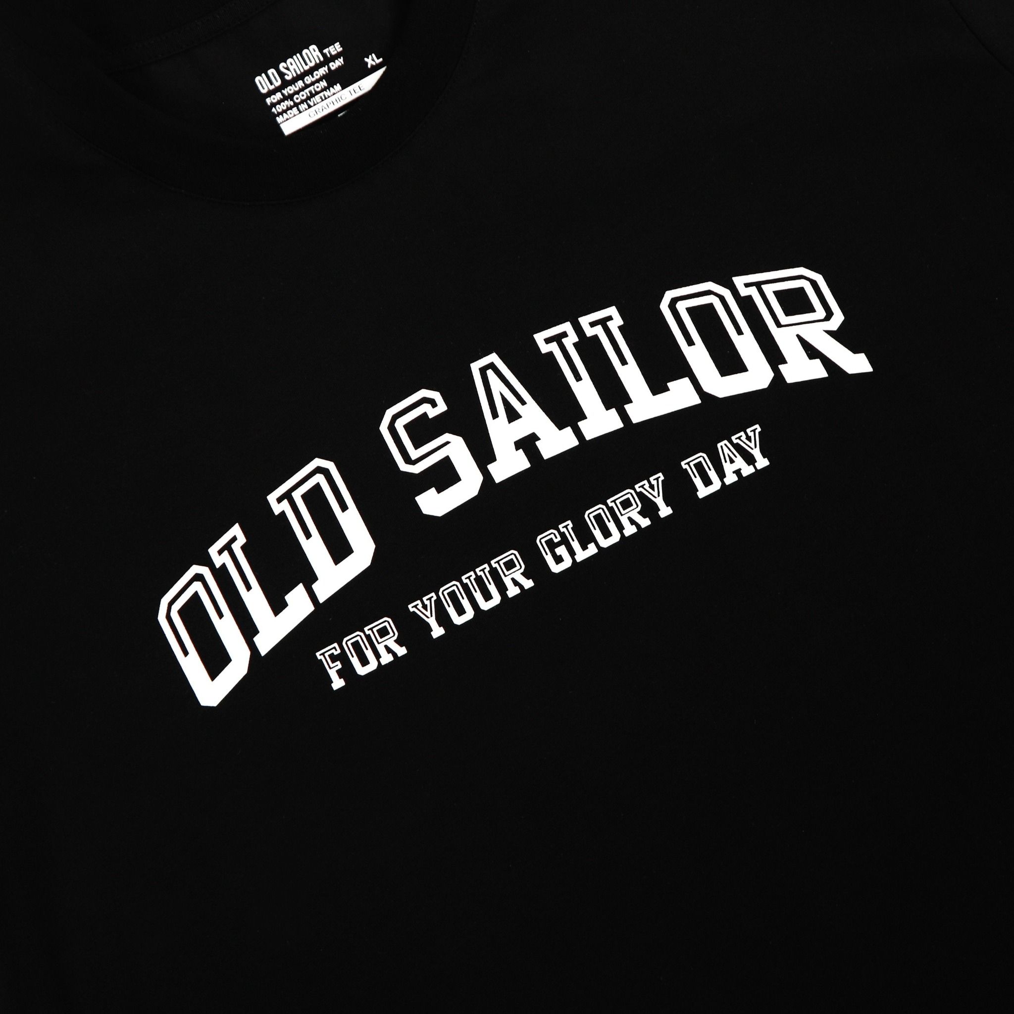  Áo thun nam Old Sailor - O.S.L OLD SCHOOL TEE - BLACK - ATDE88534 - đen - Big size upto 5XL 