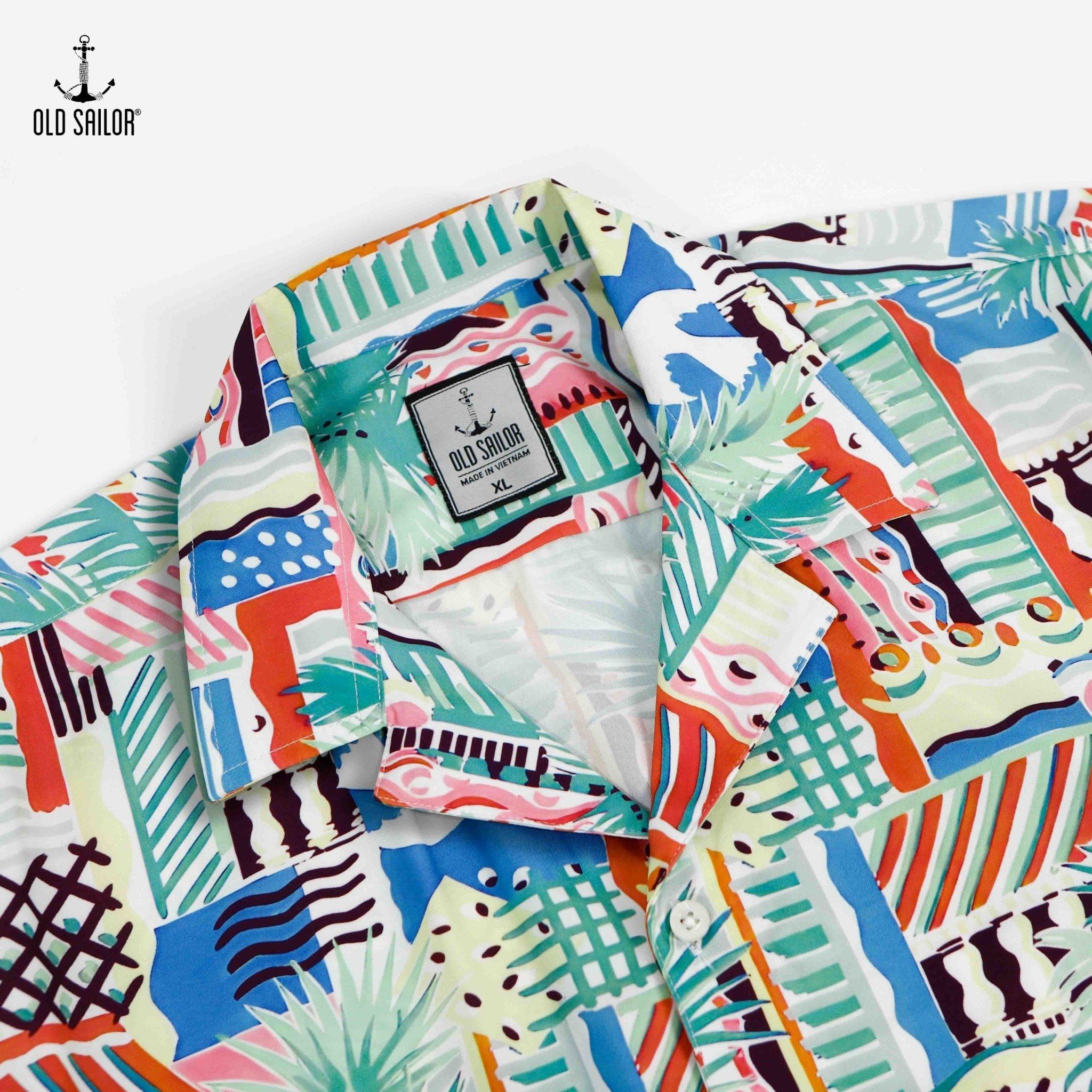  Áo sơ mi nam họa tiết Old Sailor - O.S.L COBAN SHIRTS - SMAD88539 - Big size upto 5XL 