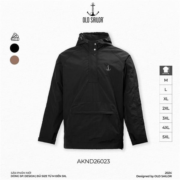  Áo Khoác Nam Vải Dù Old Sailor - AKND 26023 - Big size upto 5XL - 2024 