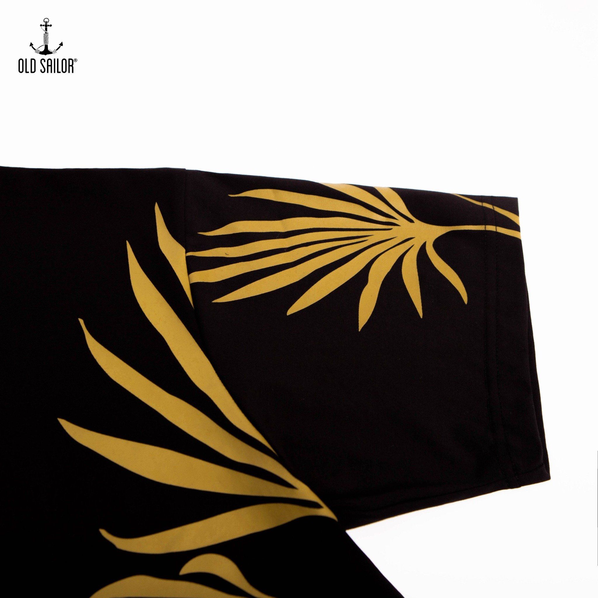  Áo thun họa tiết Palm Old Sailor - Black - ATDE26020 - đen - Big Size Upto 5XL 