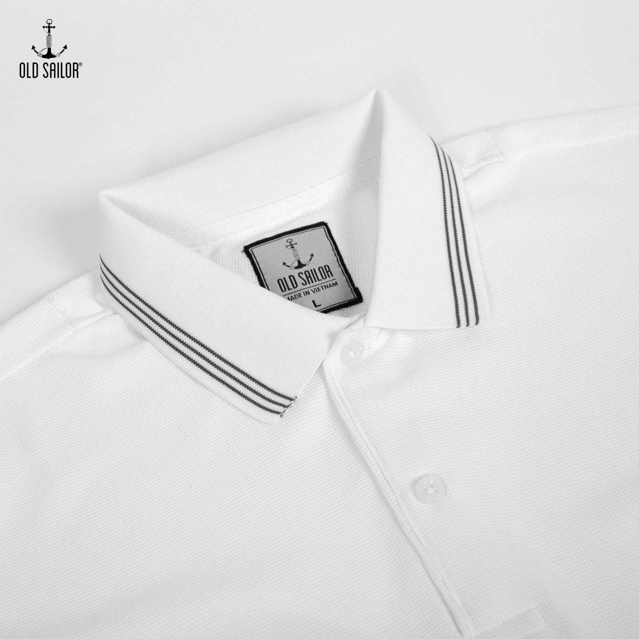  Áo polo phối cổ Old Sailor - white - PLGA88563 - trắng - Big size upto 5XL 