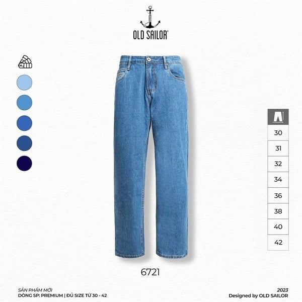  Quần Jean Form Loose Old Sailor - 6721 - Big size upto 42 
