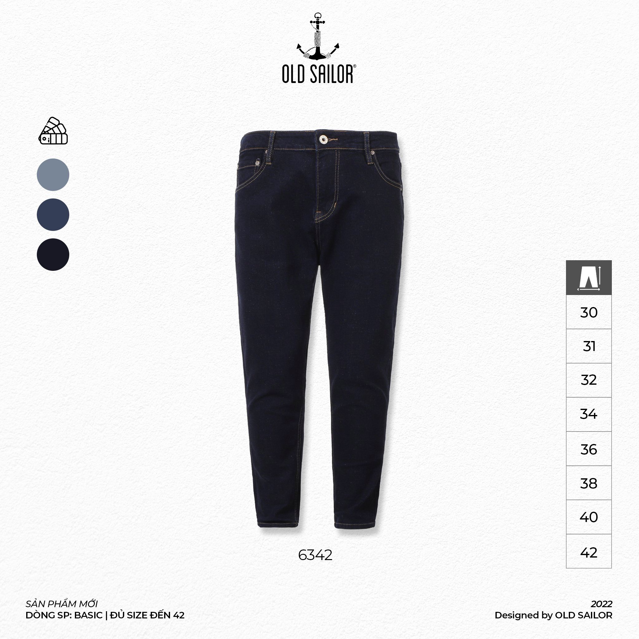  Quần Jean Form Carrot Old Sailor - 6342 - Big size upto 42 