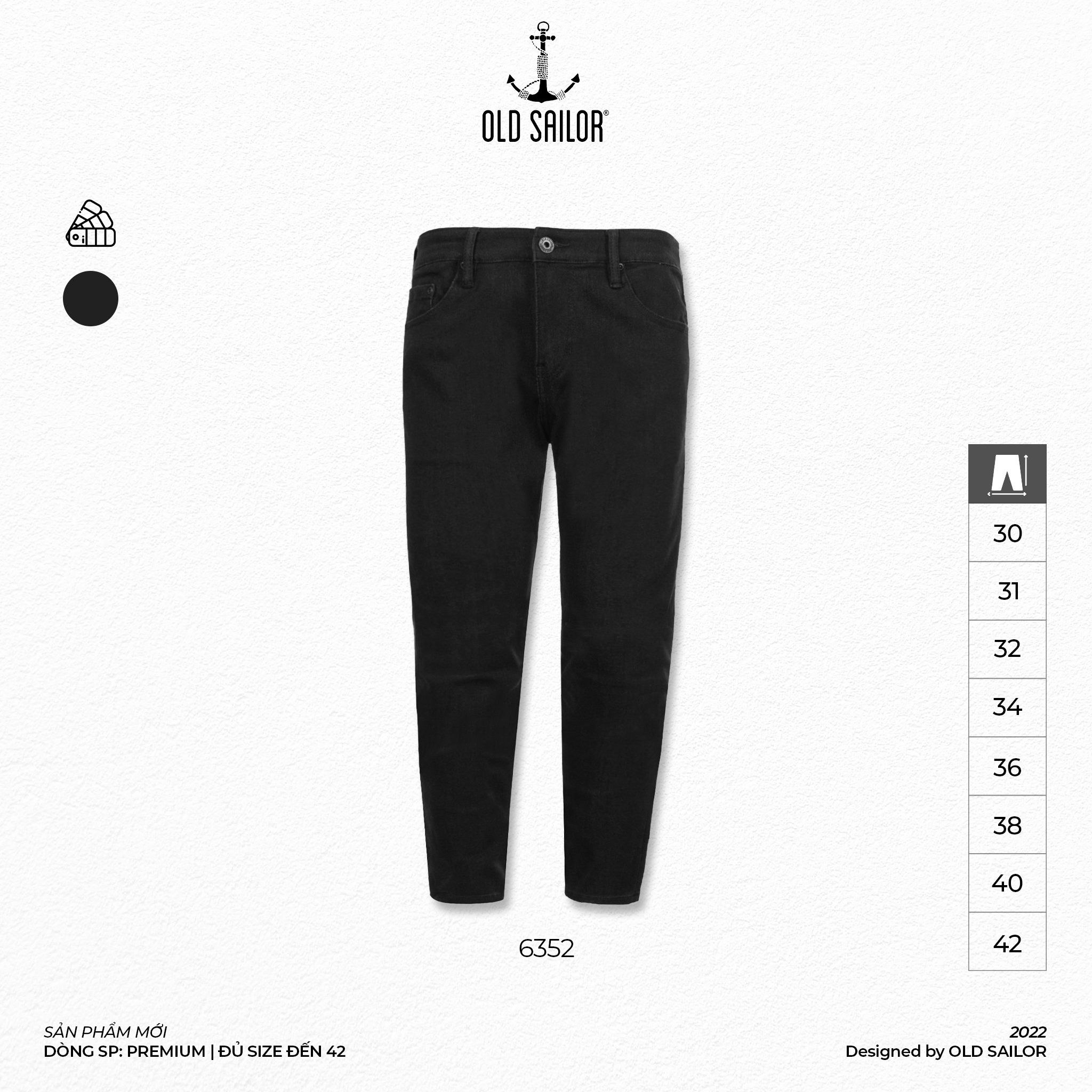  Quần Jean Form Carrot Old Sailor - 6352 - Big size upto 42 
