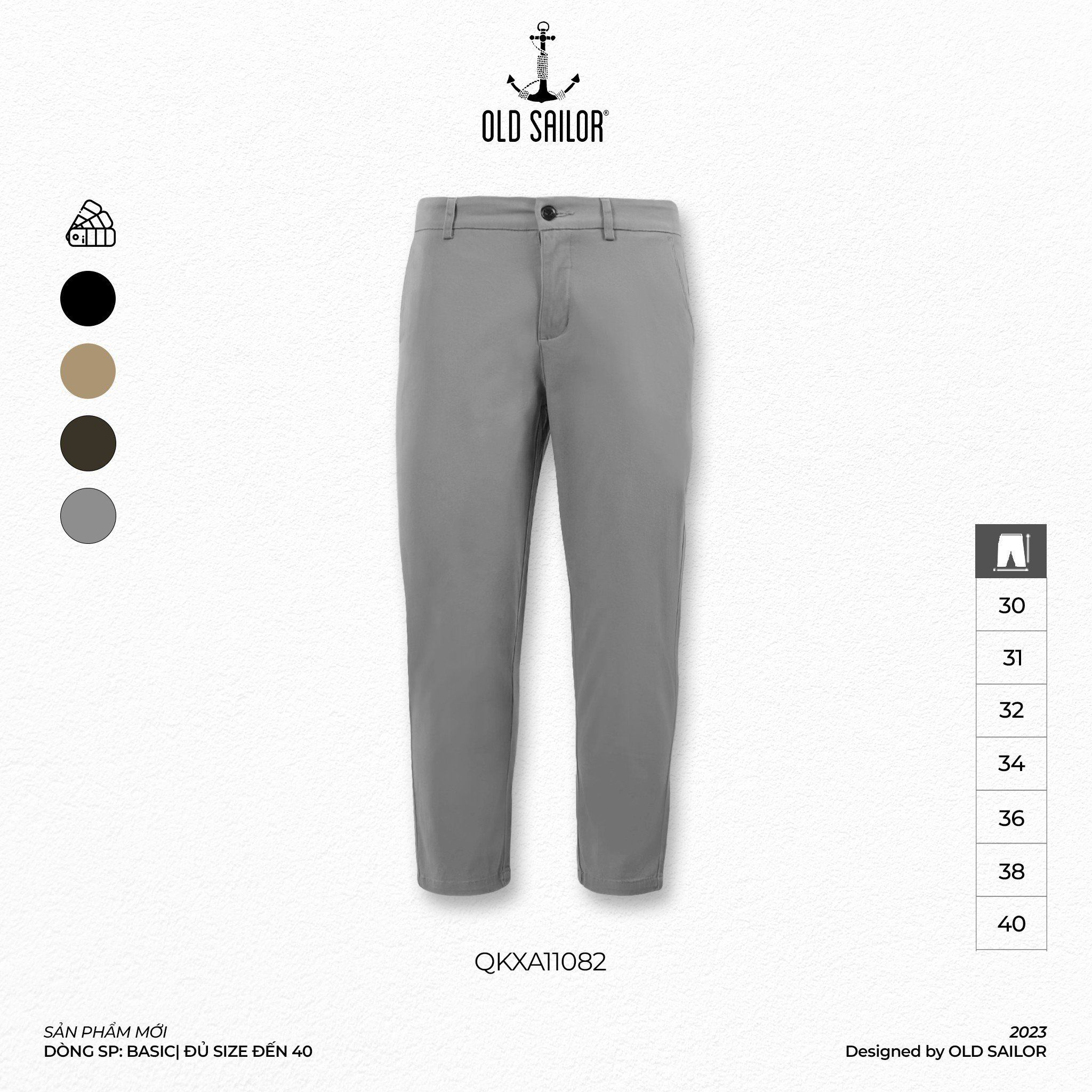  Quần Kaki Nam Old Sailor - QKXA11082 - Big Size upto 40 