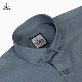  Sơ mi nam vải bamboo Old Sailor - O.S.L PREMIUM BAMBOO LONG SHIRT - GREY - SMXD88544 - xám đậm - Big size upto 5XL 