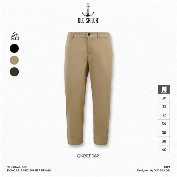  Quần kaki Old Sailor - QKBE11082 - Big Size upto 40 