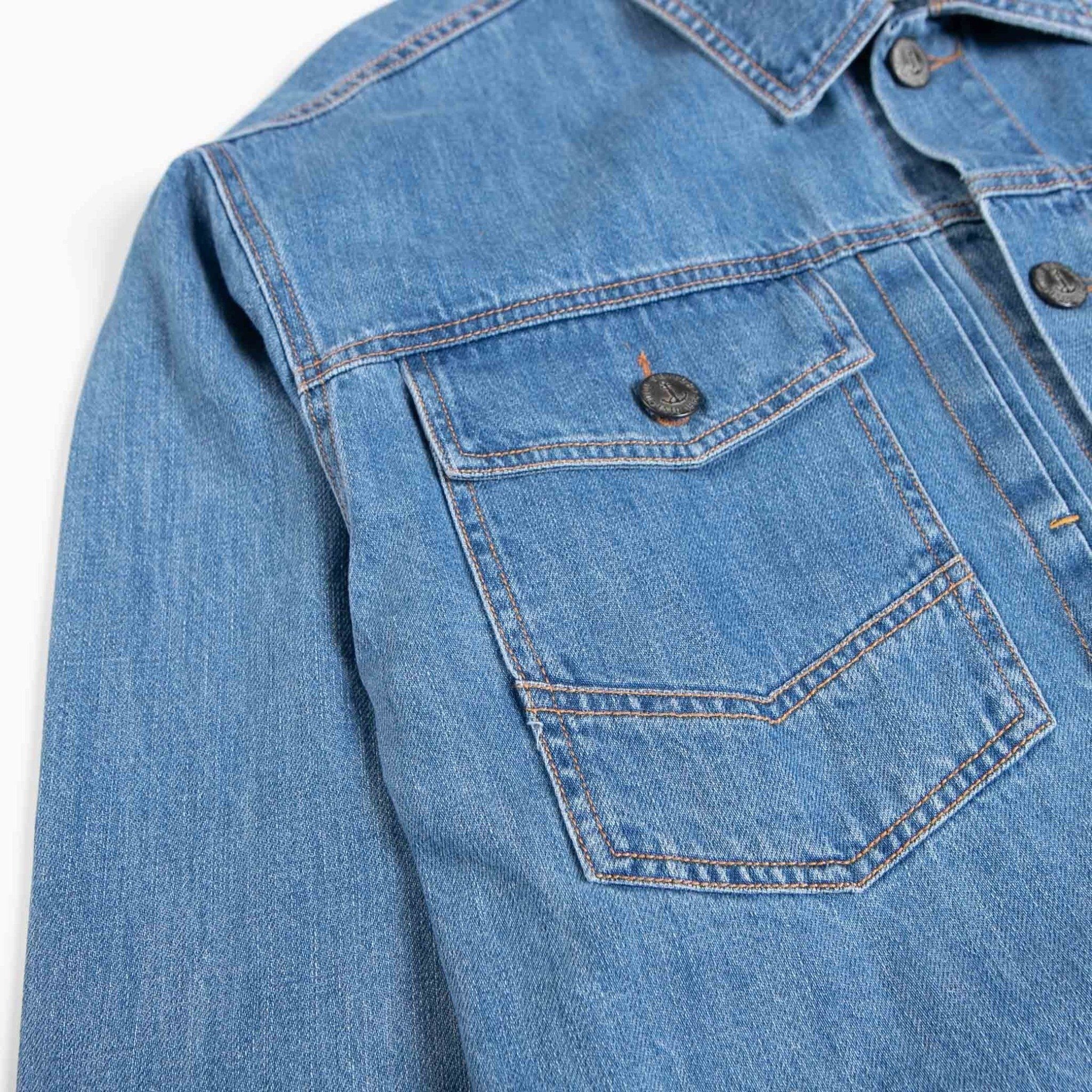  Áo Khoác Denim Phom oversize Old Sailor - JKIN 44639 - Big size upto 4XL 