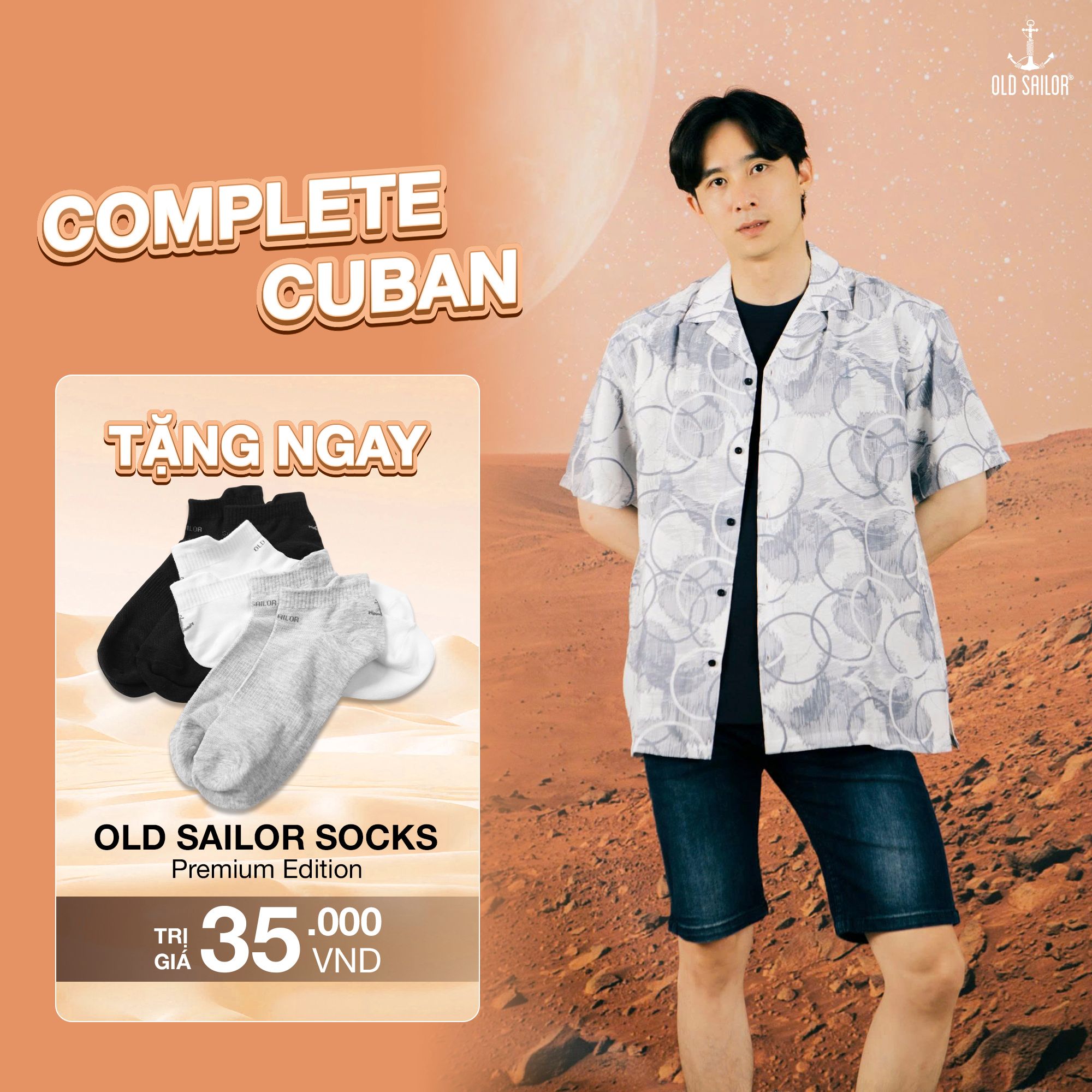  Áo Sơ Mi Nam Cuban Old Sailor - SMWH88643 - Big Size Upto 6XL 