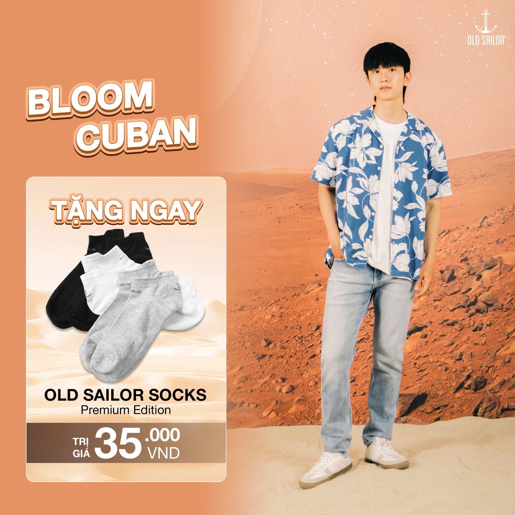  Áo Sơ Mi Nam Bloom Cuban Old Sailor - SMSE88649 - Big Size Upto 5XL 