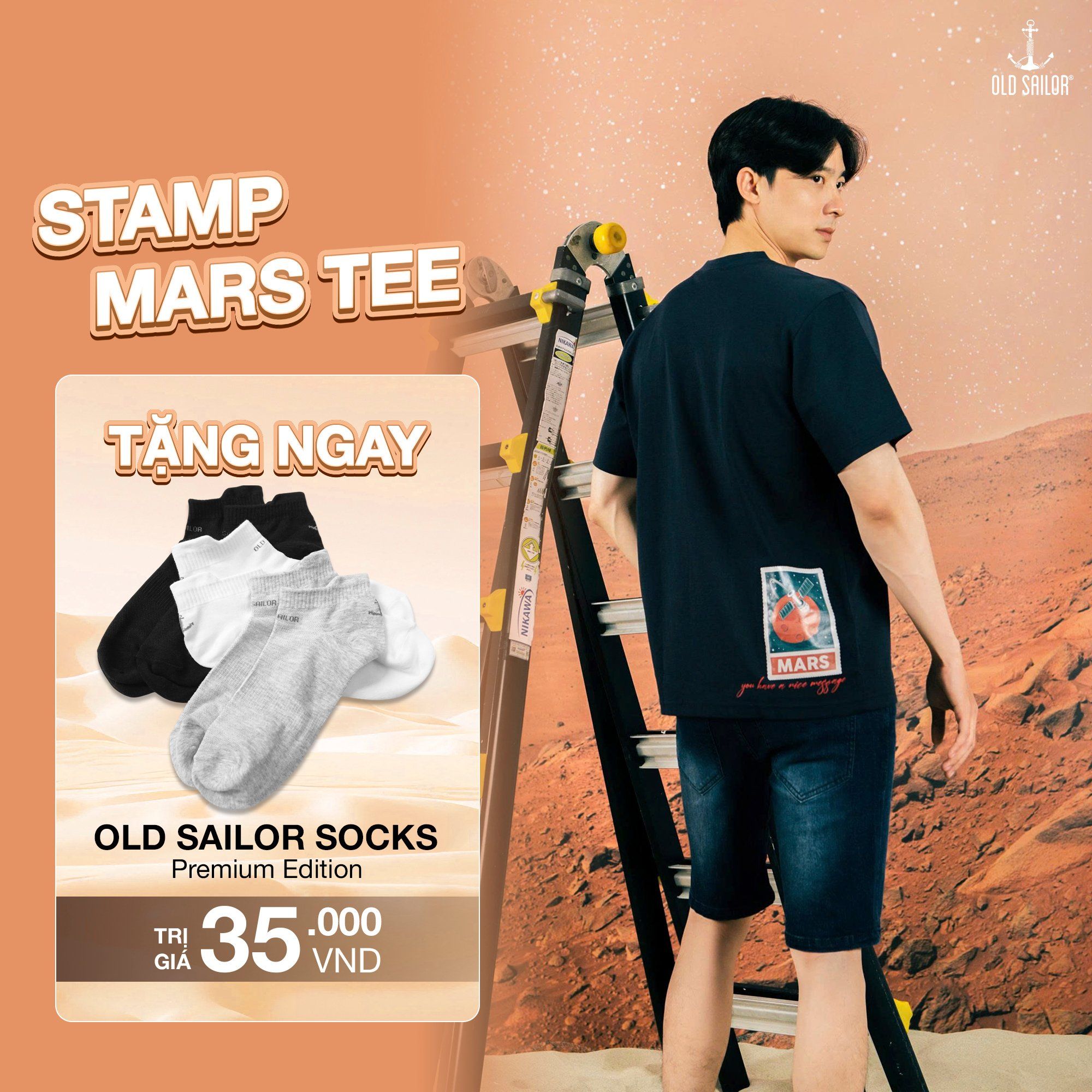  Áo Thun Nam Stamp Mars Old Sailor Tee  - ATNA 88657 - Big Size Up To 5XL 