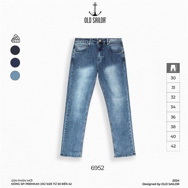  Quần Jeans Shark Premium Old Sailor - 6952 - Big size upto 44 