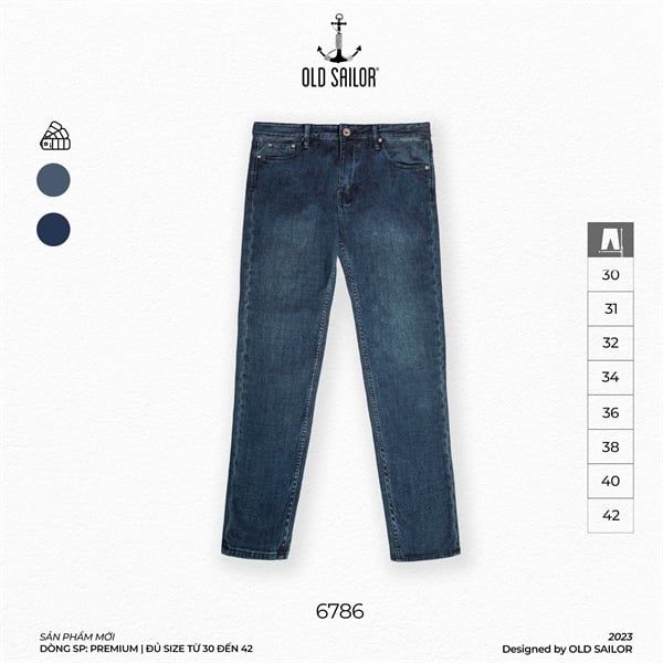  Quần jeans nam form skinny Old Sailor - 6786 - Big size upto 42 