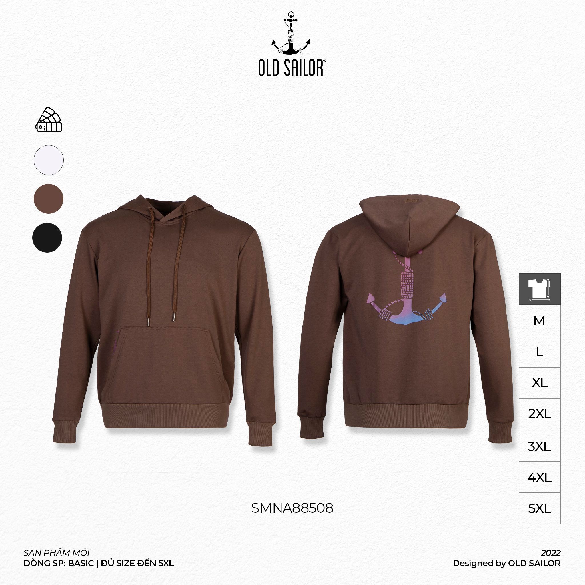  Áo Hoodie Hologram Logo Old Sailor - SMNA88508 - Big size upto 5XL 