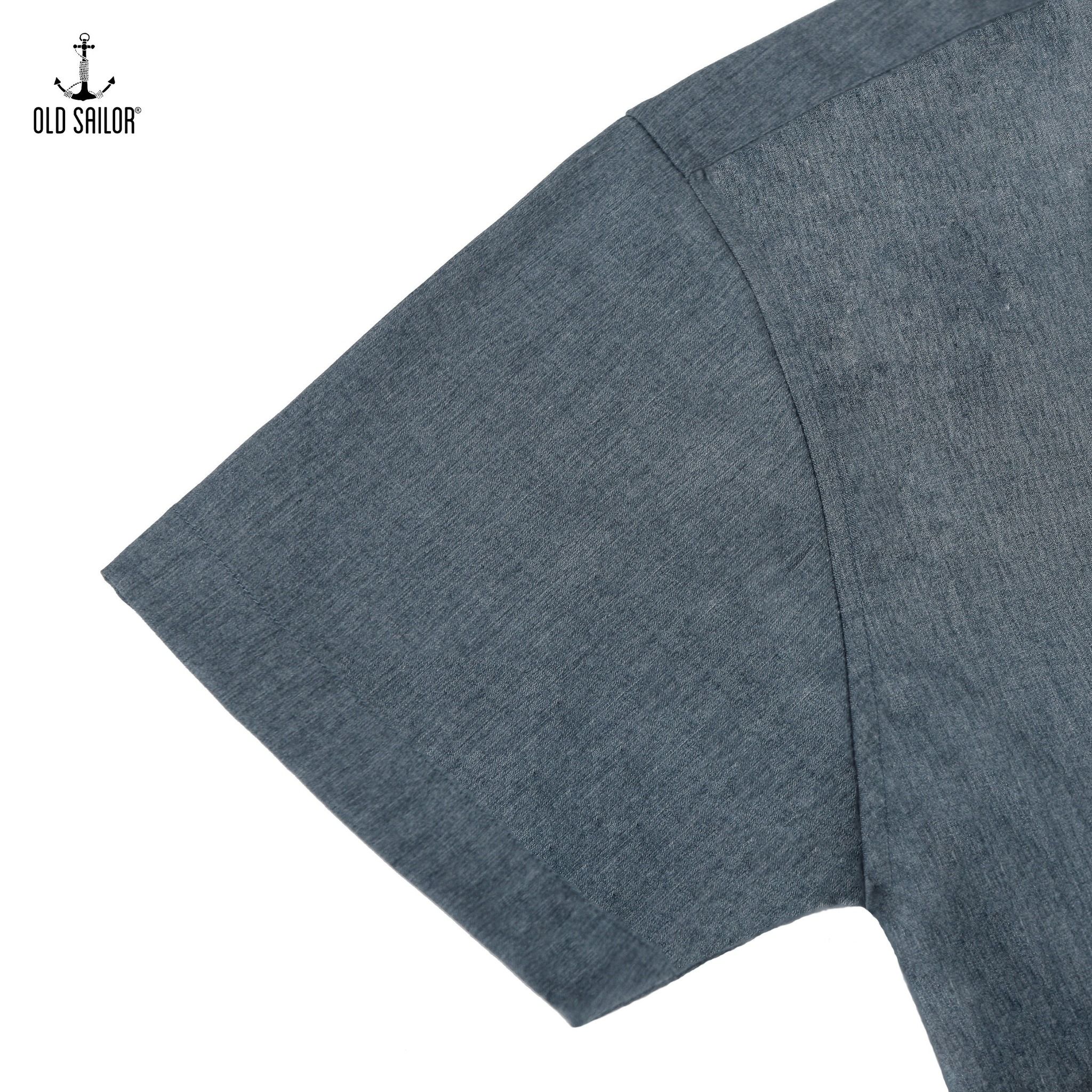  Áo sơ mi nam vải bamboo Old Sailor - O.S.L PREMIUM BAMBOO SHIRT - GREY - SMXD88545 - Big size upto 5XL 