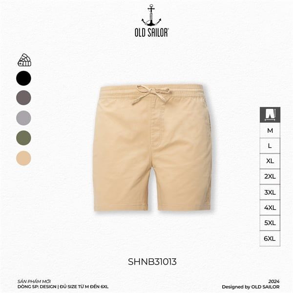  Quần Short Nam Kaki Old Sailor - SHNB 31013 - Big Size upto 6XL - 2024 