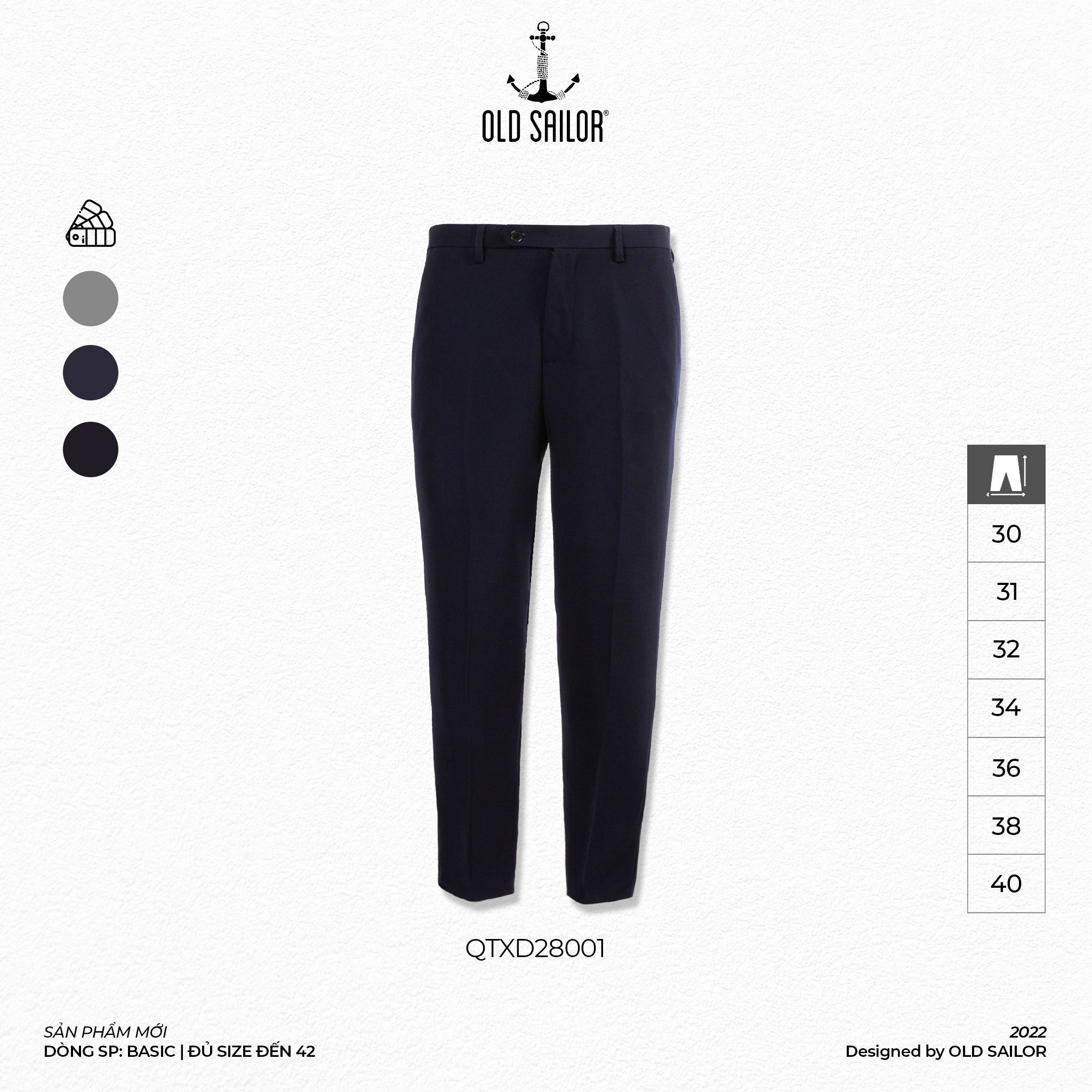  Quần Tây Nam Old Sailor - QTXD28001 - Big size upto 40 