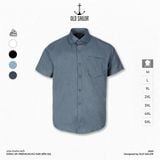  Áo sơ mi nam vải bamboo Old Sailor - O.S.L PREMIUM BAMBOO SHIRT - GREY - SMXD88545 - Big size upto 5XL 