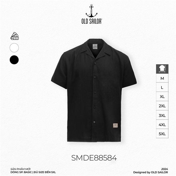  Áo Sơ Mi Linen Old Sailor - SMDE88584 - Big size upto 5XL 