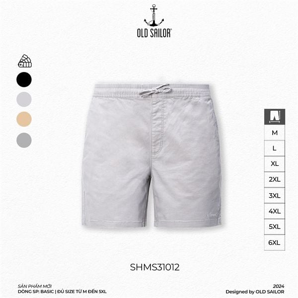  Quần Short Nam Kaki Shark Old Sailor - SHMS31012 - Big Size upto 6XL - 2024 