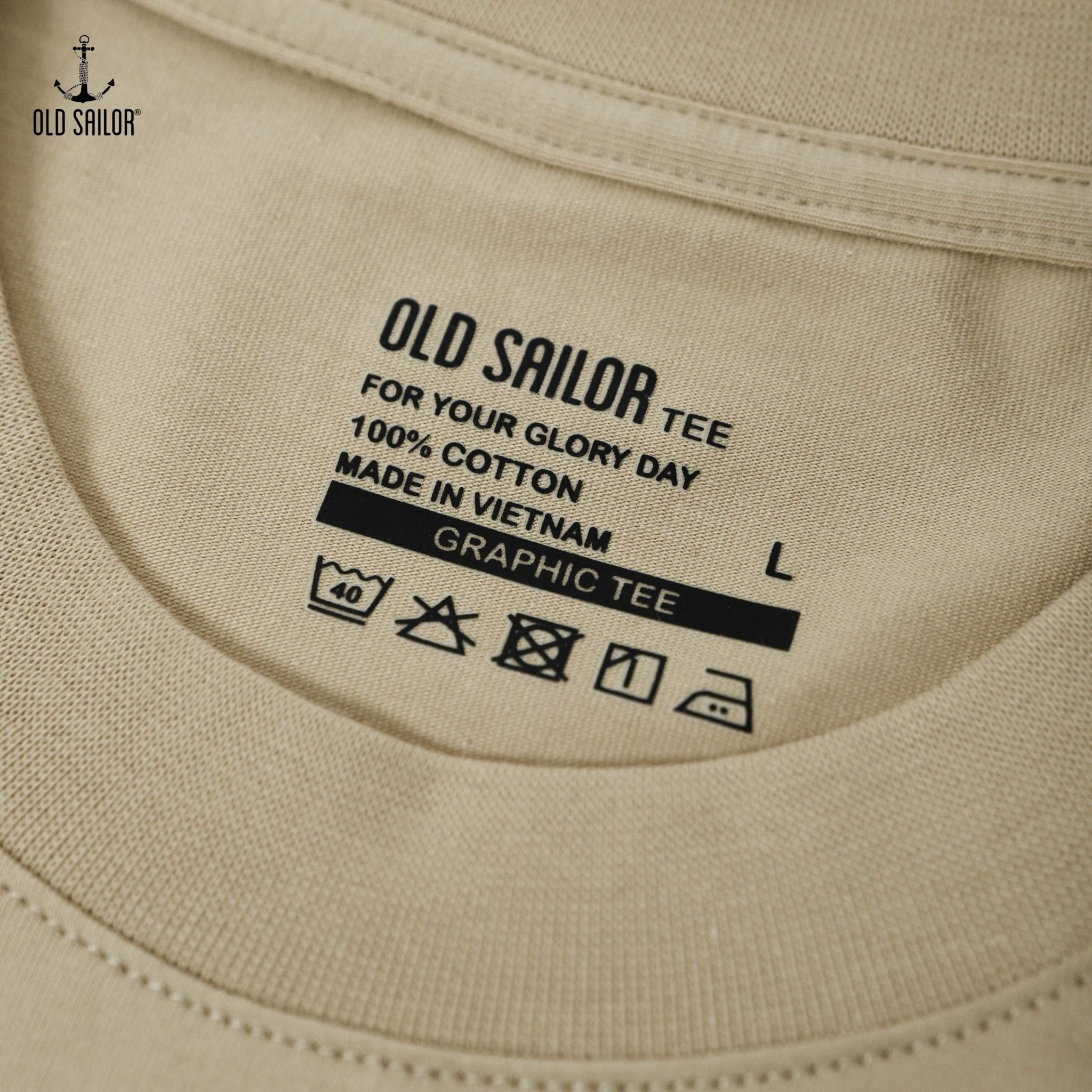  Áo thun nam in họa tiết Old Sailor - O.S.L TEE - GREY - ATXA88537 - xám - Big size upto 5XL 