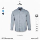  Sơ mi nam vải bamboo Old Sailor - O.S.L PREMIUM BAMBOO LONG SHIRT - GREY - SMXD88544 - xám đậm - Big size upto 5XL 