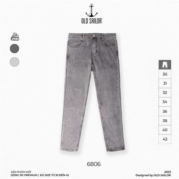 Quần jeans nam form slimfit Old Sailor - 6806 - Big size upto 42 