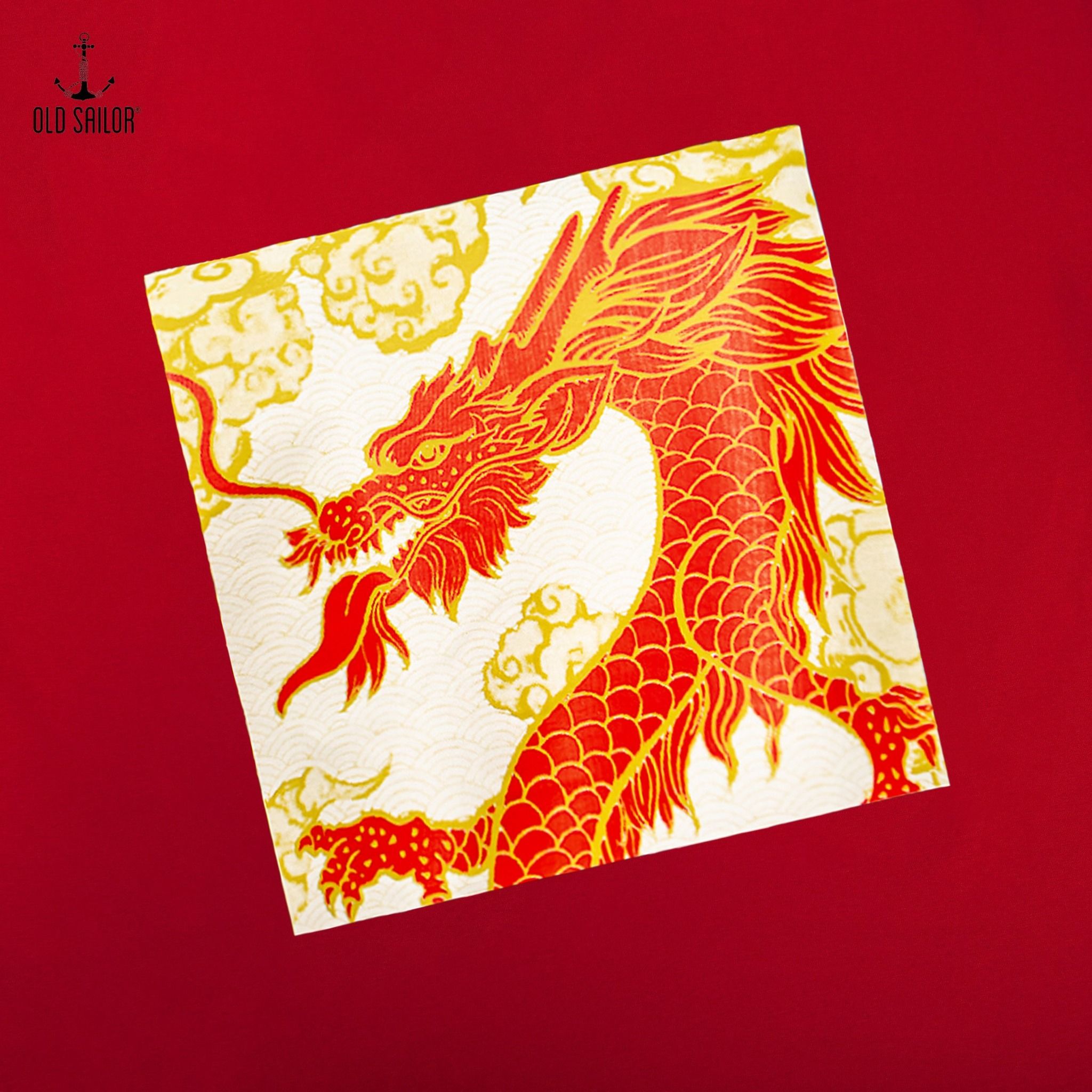 Áo thun in họa tiết Dragon Old Sailor - ATDO88578 - đỏ - Big Size Upto 5XL 