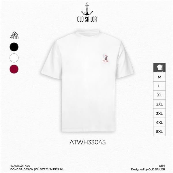 Áo Thun Nam Tick Tack Old Sailor - Big Size Upto 5XL - 2025 - 33045 