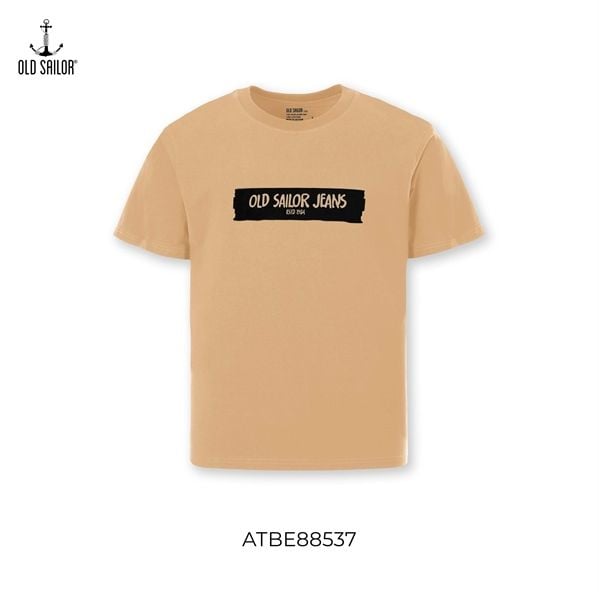  Áo thun nam in họa tiết Old Sailor - O.S.L TEE - BEIGE - ATBE88537 - be - Big size upto 5XL 