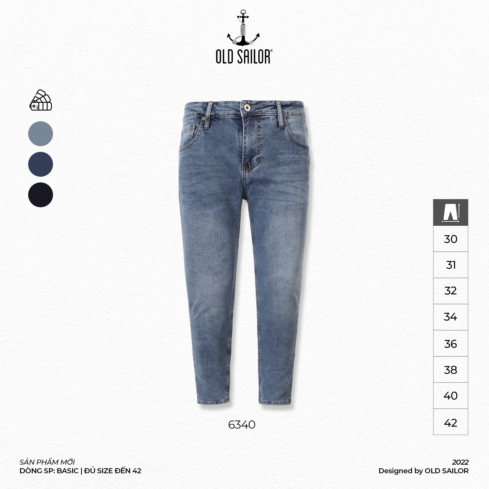 Quần Jean Form Carrot Old Sailor - 6340 - Big size upto 42 