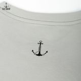  Áo thun nam họa tiết Old Sailor - O.S.L RED LINE TEE - GREY - ATXA31004 - Big size upto 5XL - 2023 