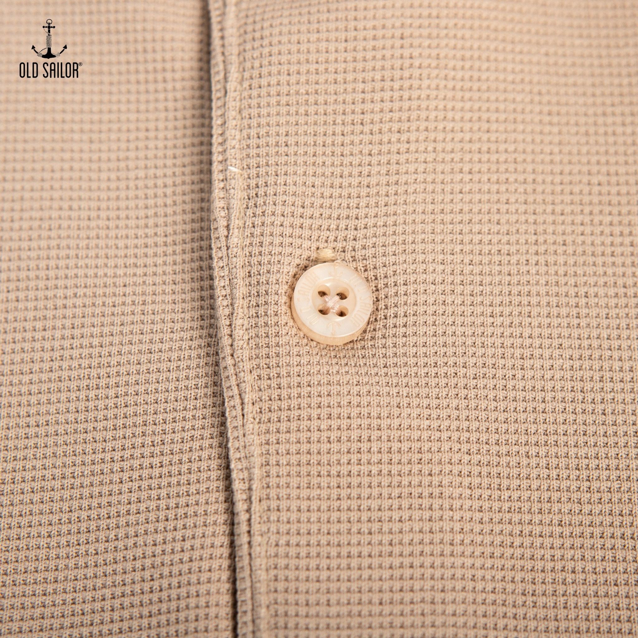  Áo polo phối cổ Old Sailor - Beige - PLBE88563 - be - Big size upto 5XL 