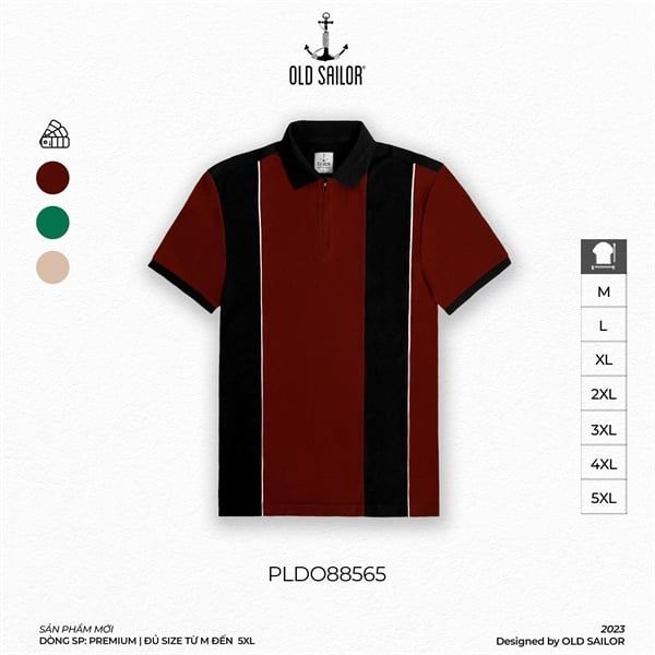  Áo Polo 3-Bar Stripe Old Saillor - PLDO88565 - Big size upto 5XL 