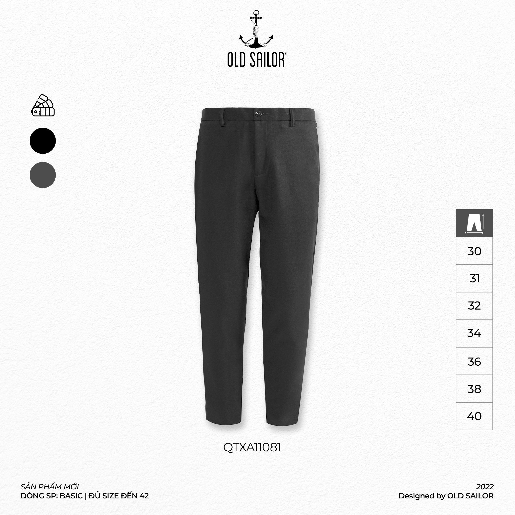  Quần Tây Nam Old Sailor - QTXA11081 - Big size upto 40 