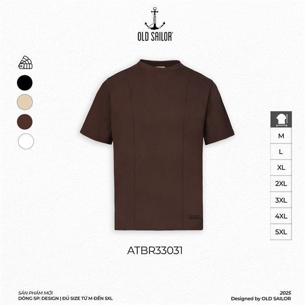  Áo Thun Nam Same Oversize Old Sailor - ATBR33031 - Big Size Upto 5XL - 33031 