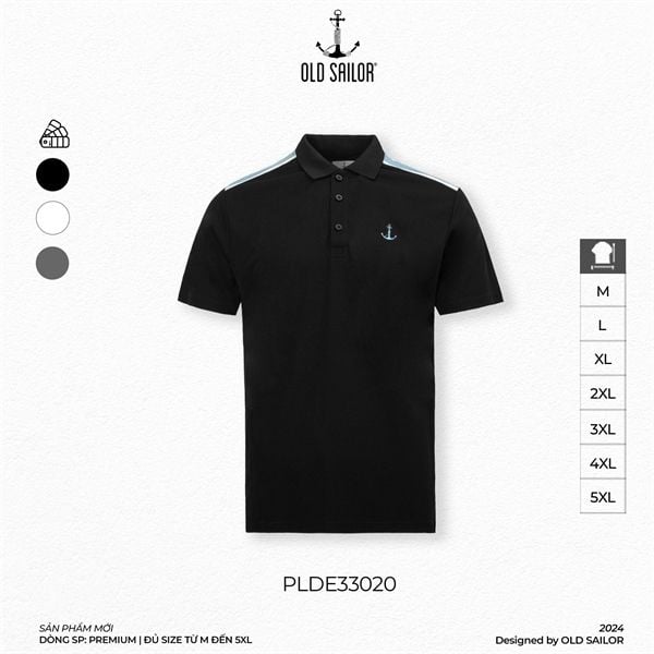  Áo Polo Nam Vải Aero Cool Old Sailor - PLDE33020 - Big Size Upto 5XL 