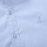  Áo sơ mi cổ trụ nam tay dài Old Sailor - OSL LONG SLEEVE OXFORD SHIRT - BLUE - SMLB88520 - xanh - Big size upto 5XL 
