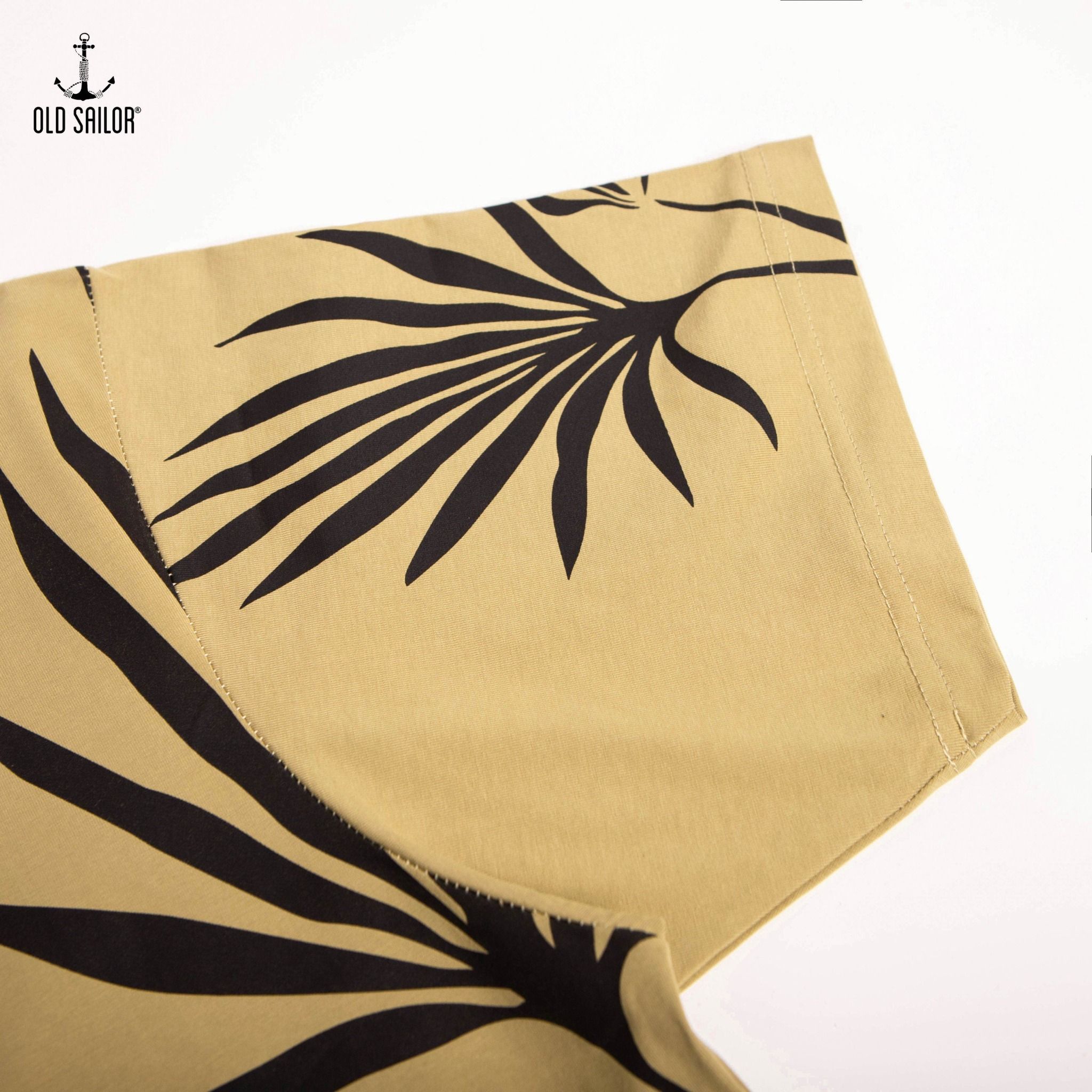  Áo thun họa tiết Palm Old Sailor - Beige - ATBE26020 - be - Big Size Upto 5XL 