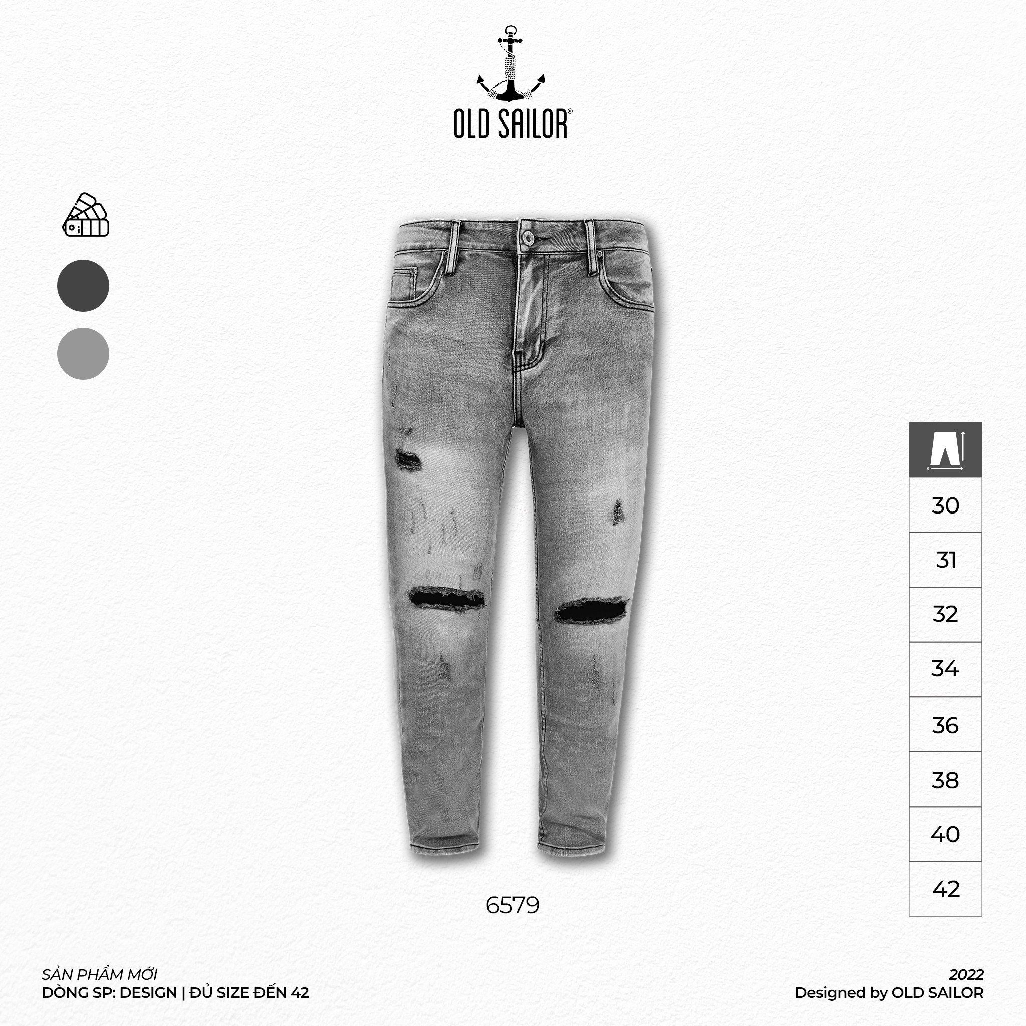  Quần Jean Nam Form Slimfit Old Sailor - 6579 - Big size upto 42 - SN8 - 2023 
