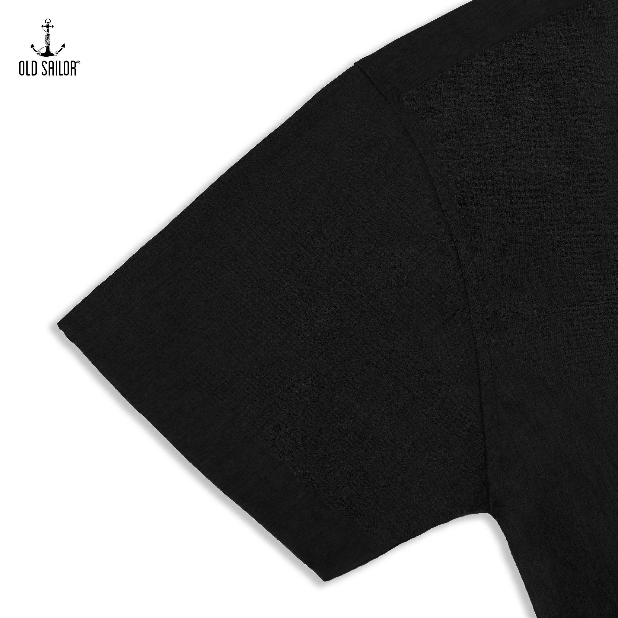  Áo sơ mi nam vải bamboo Old Sailor - O.S.L PREMIUM BAMBOO SHIRT - BLACK - SMDE88545 - Big size upto 5XL 