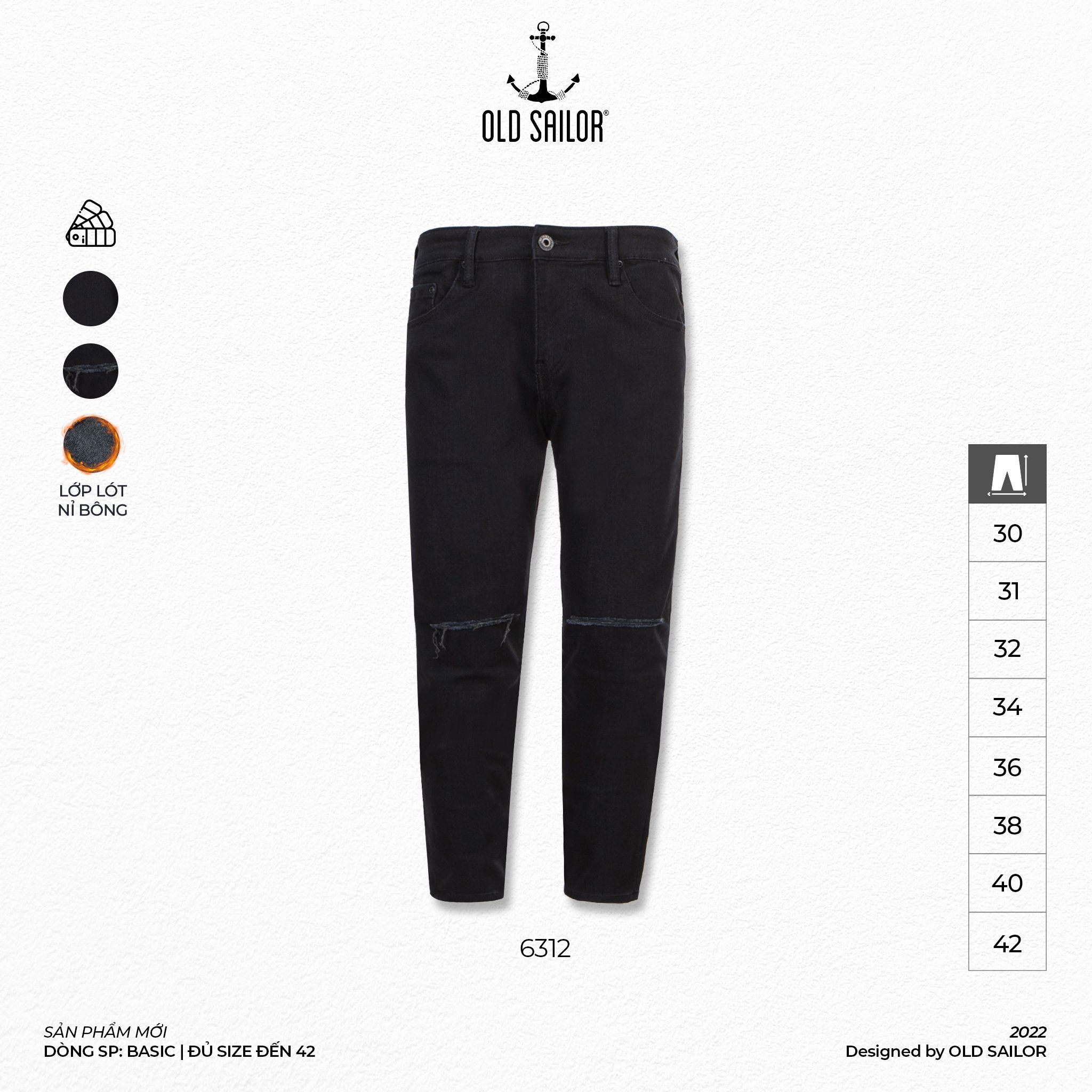  Quần Jean Winter lót bông Old Sailor - 6312 - Big size upto 42 