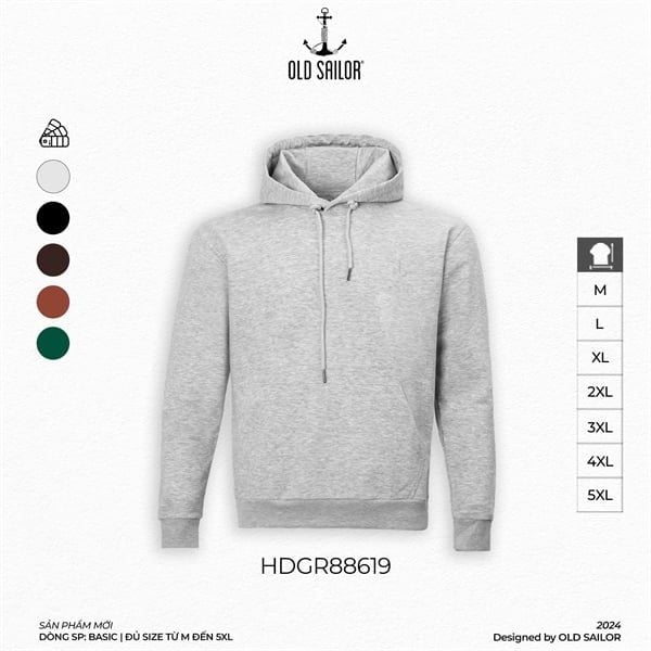  Áo Hoodie Nam Casual Old Sailor - HDGR88619 - Big size upto 5XL 