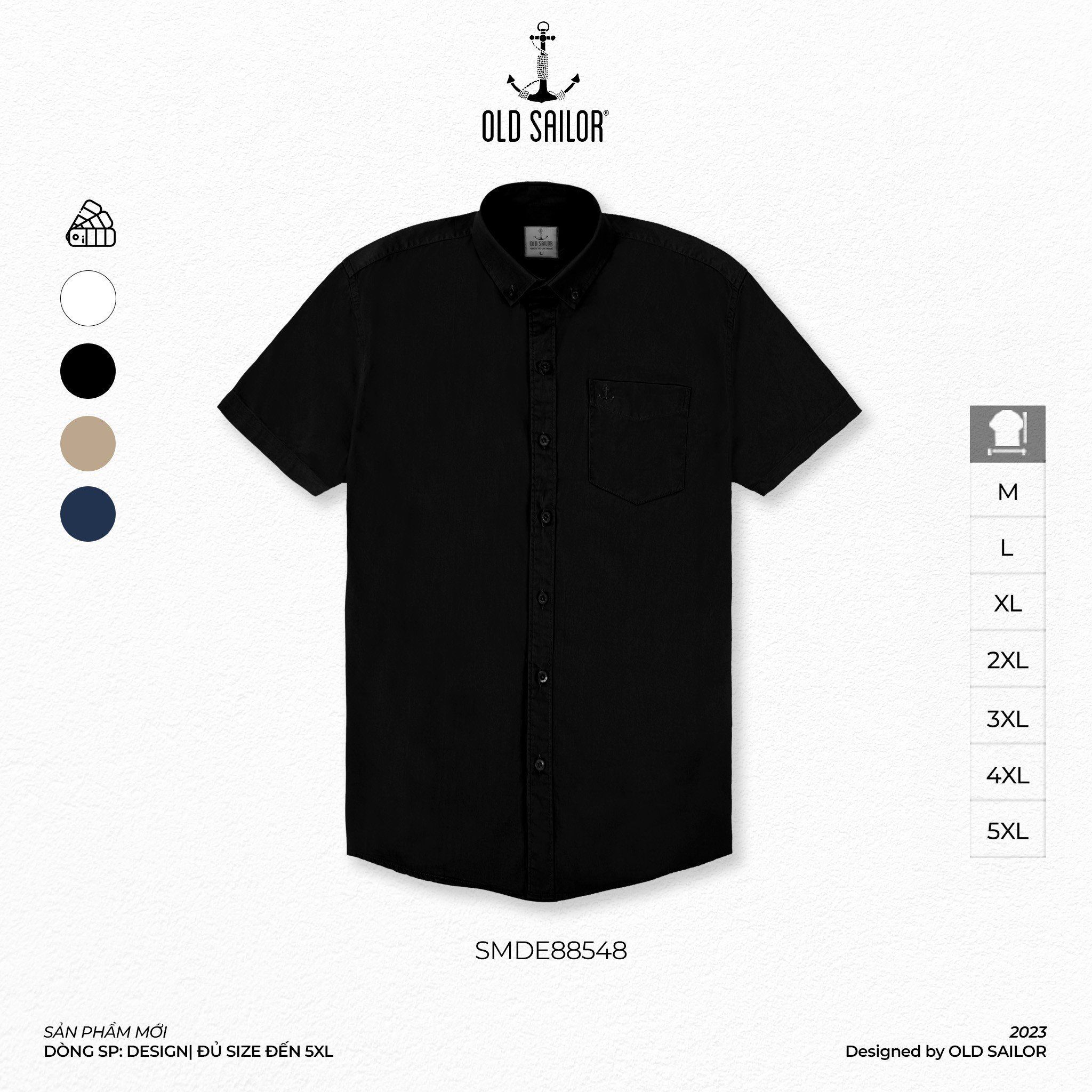  Áo Sơ Mi Nam Kaki OldSailor - SMDE88548 - Big size upto 5XL 