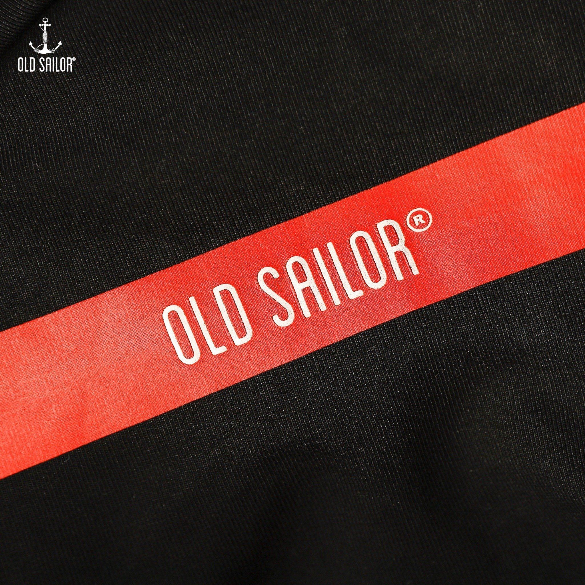  Áo thun nam họa tiết Old Sailor - O.S.L RED LINE TEE - BLACK - ATDE31004 - Big size upto 5XL 