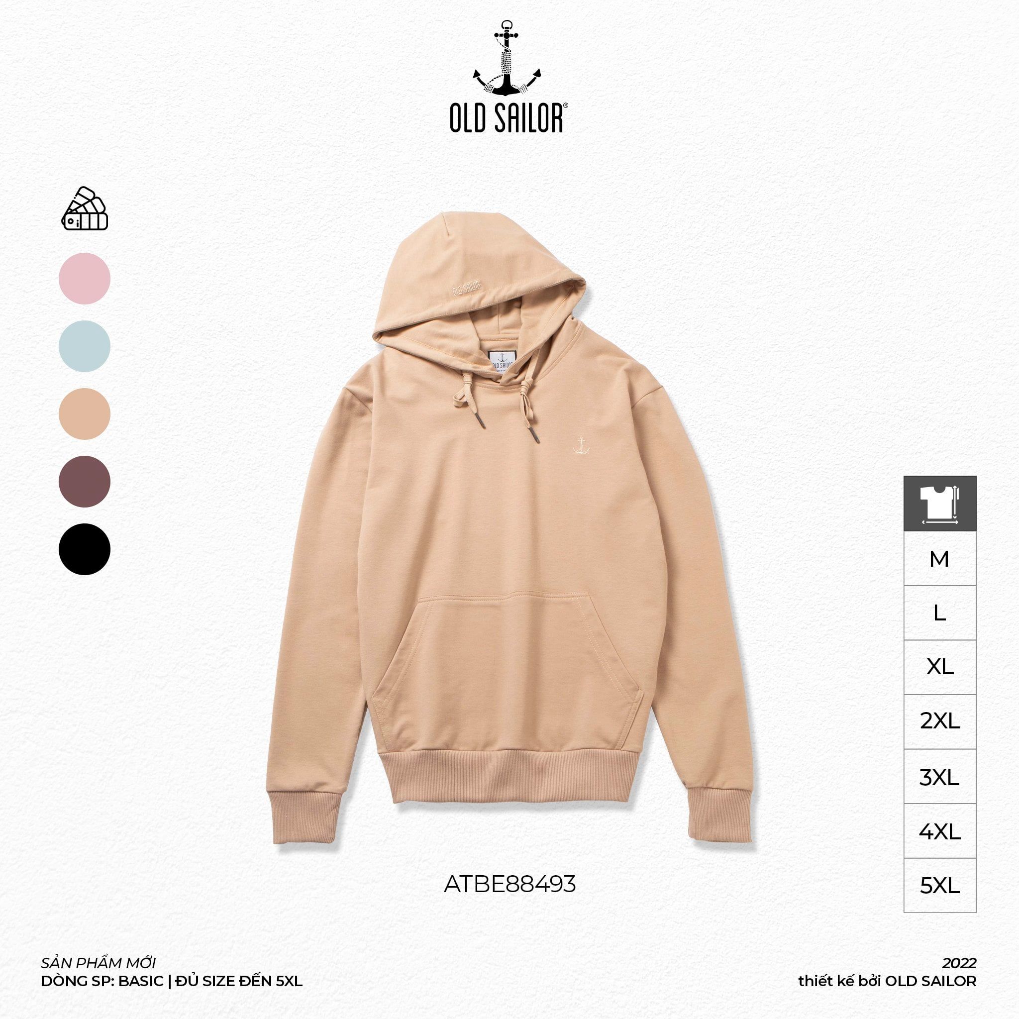  Áo Hoodie Basic Old Sailor - ATBE88493 - Big size upto 5XL 