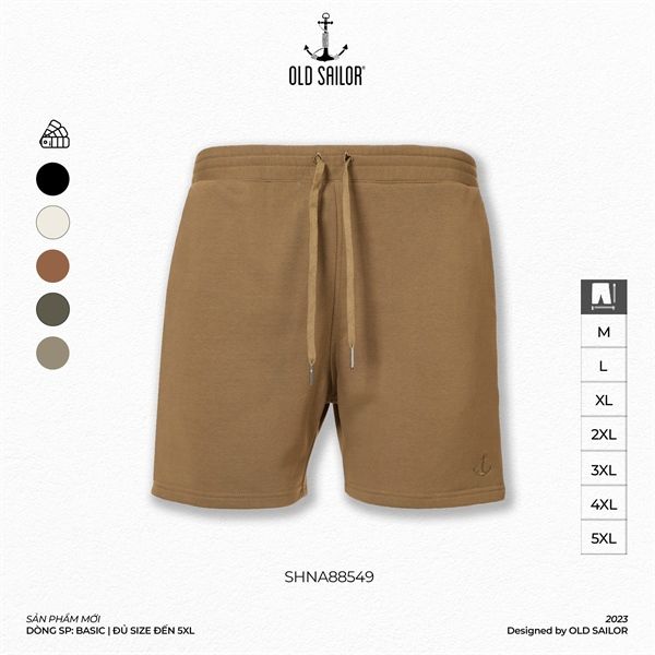  Quần short thun nam Old Sailor - SHNA 88549 - Big Size upto 5XL 